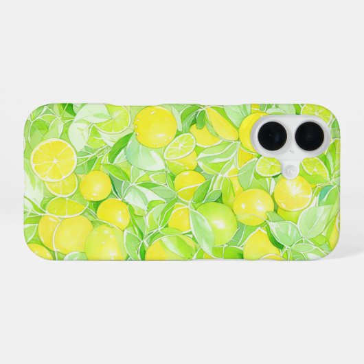 Lime & Lemon Botanical Phone Case iPhone 16 Hülle (Rückseite (Horizontal))