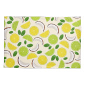 Lime lemon coconut and mint pattern happy summer kissenbezug (Rückseite)