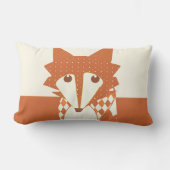 Lime Monogram Stilisierter Fuchs Kissen (Vorderseite)