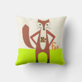 Lime Mr. Fox Kissen (Rückseite)