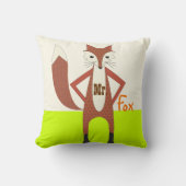 Lime Mr. Fox Kissen (Vorderseite)