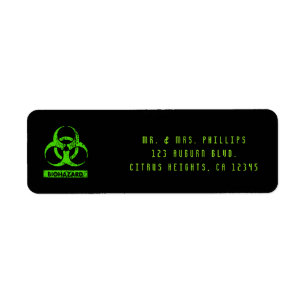 Lime Neon Grün Bio-Hazard Chemikalien Grafik
