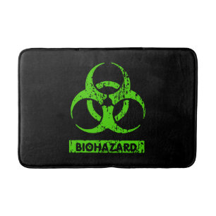 Lime Neon Grün Bio-Hazard-Chemikalien Grafik Badematte