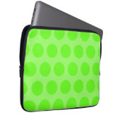 Lime Punkte Laptopschutzhülle (Vorne Rechts)
