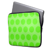 Lime Punkte Laptopschutzhülle (Vorderseite Links)