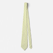 Lime Retro Schachbrettmuster Krawatte (Vorderseite)