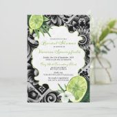 Lime Tile Bridal Shower Einladung (Stehend Vorderseite)