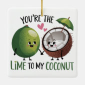 Lime to My Coconut Valentine Keramikornament (Rückseite)