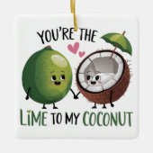 Lime to My Coconut Valentine Keramikornament (Vorderseite)