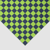 Lime- und Navy-Karo-Muster Seidenpapier (Ausschnitt)