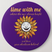 Lime with me - Lachen der Sonne, Positive Energie Button (Vorderseite)