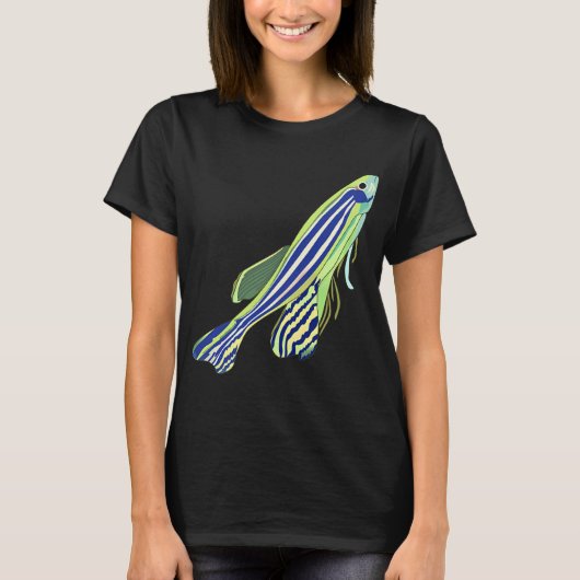 Lime Zebrafisch Zebra Fisch T-Shirt (Vorderseite)