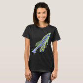 Lime Zebrafisch Zebra Fisch T-Shirt (Vorne ganz)