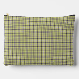 Limegrün-blau kariertes Retro-Klassikmuster Zubehörtasche