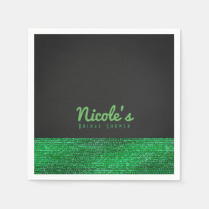 Limegrüne moderne glamouröse Pailletten Chic-Party Serviette
