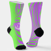 Limegrüne unpassende Zebrasocken Socken (Gewinkelt)