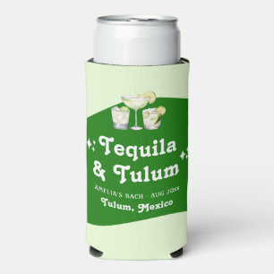 Limegrüner Zitrus-Tequila und Tulum-Junggesellinne Selters Dosenkühler