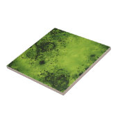 Limegrünes Grunge mit schwarzen Akzenten Fliese (Seite)