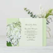 Limelight Green Hydrangea Custom Wedding Paper Einladung (Stehend Vorderseite)