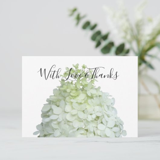 Limelight Hydrangea Blank Floral Dankeschön Karten (Stehend Vorderseite)
