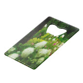 Limelight-Hydrangeas in meinem Rubio-Garten Geldbeutel Flaschenöffner (Vorderseite Schrägansicht)