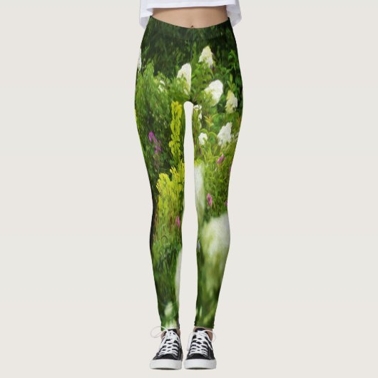 Limelight-Hydrangeas in meinem Rubio-Garten Leggings (Vorderseite)