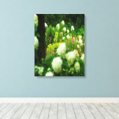 Limelight-Hydrangeas in meinem Rubio-Garten Leinwanddruck (Insitu (Holzboden))