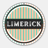 Limerick City Pride Emblem – Irish Identity Runder Aufkleber (Vorderseite)