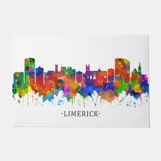 Limerick Ireland Skyline Fußmatte (Vorderseite)