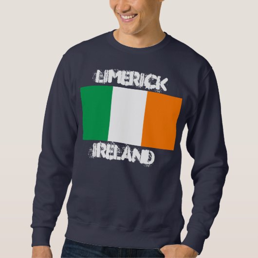 Limerick, Irland mit irischer Flagge Sweatshirt (Vorderseite)