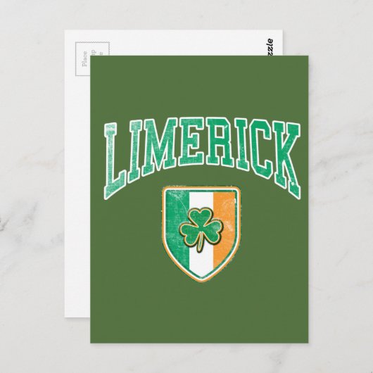 LIMERICK Irland Postkarte (Vorne/Hinten)