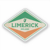 Limerick Irland Vintag Aufkleber (Vorderseite)