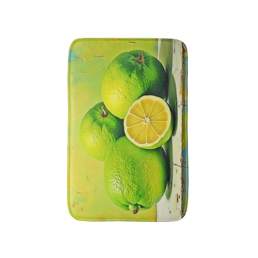 Limes helles Summer Pop Design Badematte (Vorderseite Vertikal)