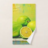 Limes helles Summer Pop Design Badhandtuch Set (Handtuch)