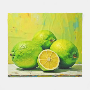 Limes helles Summer Pop Design Fleecedecke