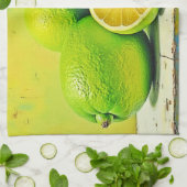 Limes helles Summer Pop Design Geschirrtuch (Gefaltet)