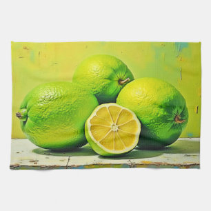 Limes helles Summer Pop Design Geschirrtuch