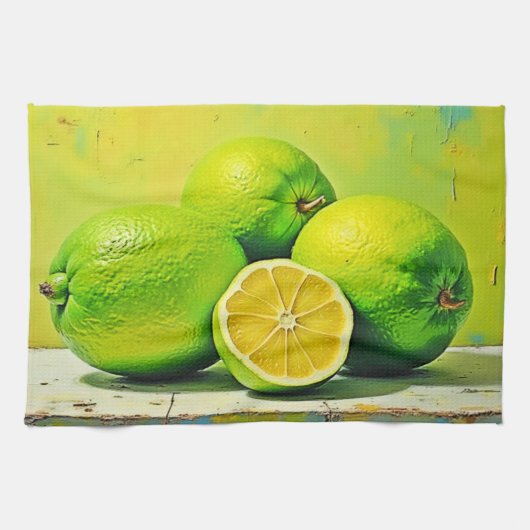 Limes helles Summer Pop Design Geschirrtuch (Horizontal)