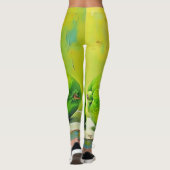 Limes helles Summer Pop Design Leggings (Rückseite)