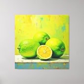 Limes helles Summer Pop Design Leinwanddruck (Vorderseite)