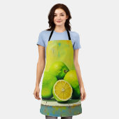 Limes helles Summer Pop Design Schürze (Getragen)