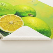 Limes helles Summer Pop Design Sherpadecke (3/4)