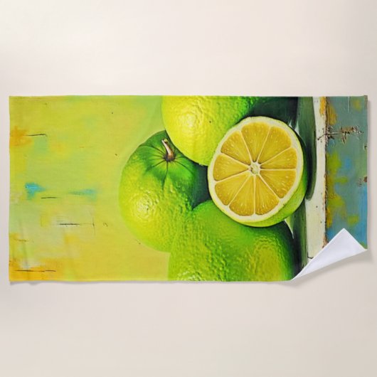 Limes helles Summer Pop Design Strandtuch (Vorderseite)
