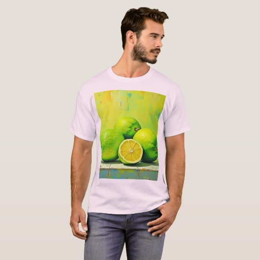 Limes helles Summer Pop Design T-Shirt (Vorne ganz)