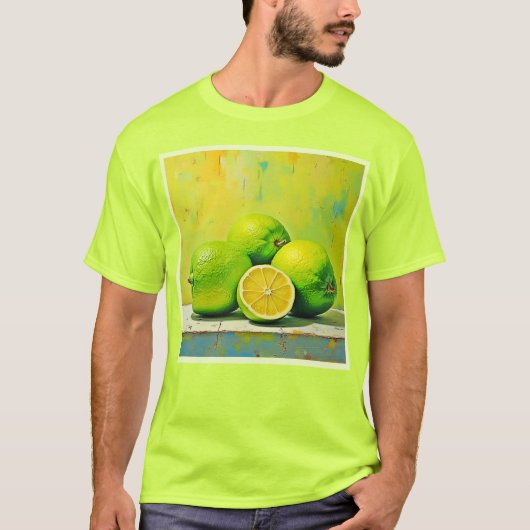 Limes helles Summer Pop Design T-Shirt (Vorderseite)