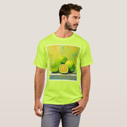 Limes helles Summer Pop Design T-Shirt (Vorne ganz)