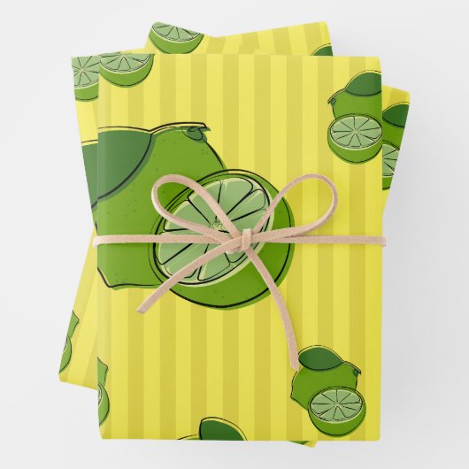 Limes Illustration Geschenkpapier Set (Beispiel)