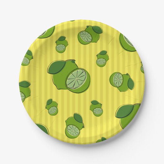 Limes Illustration Pappteller (Vorderseite)