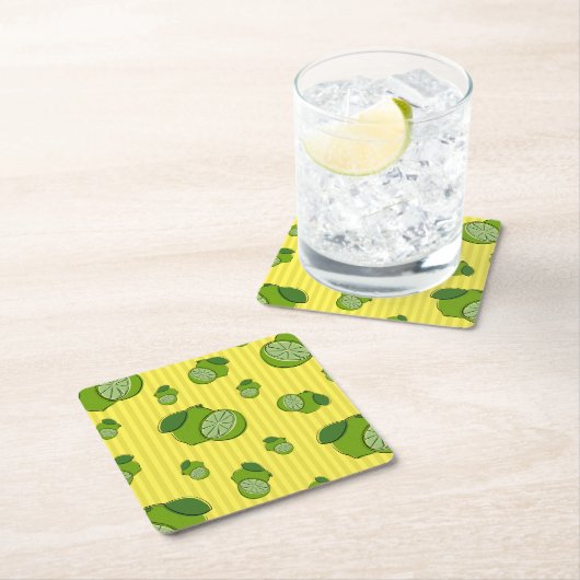 Limes Illustration Rechteckiger Pappuntersetzer (Vor Ort)