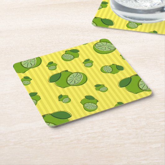 Limes Illustration Rechteckiger Pappuntersetzer (angewinkelt)